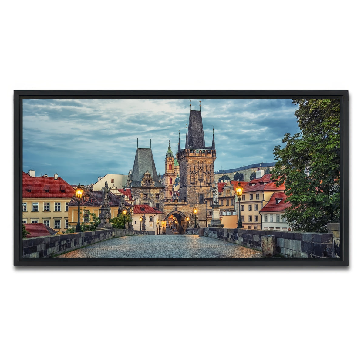 AUTO-MOCKUP WHITE | Charles Bridge | 1 Piece | Black Framed Canvas | group=2x1