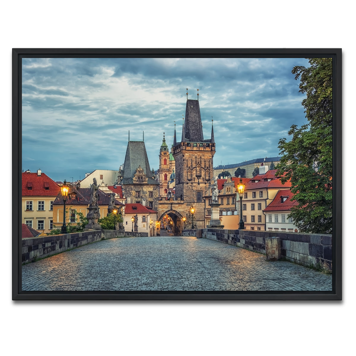 AUTO-MOCKUP WHITE | Charles Bridge | 1 Piece | Black Framed Canvas | group=4x3