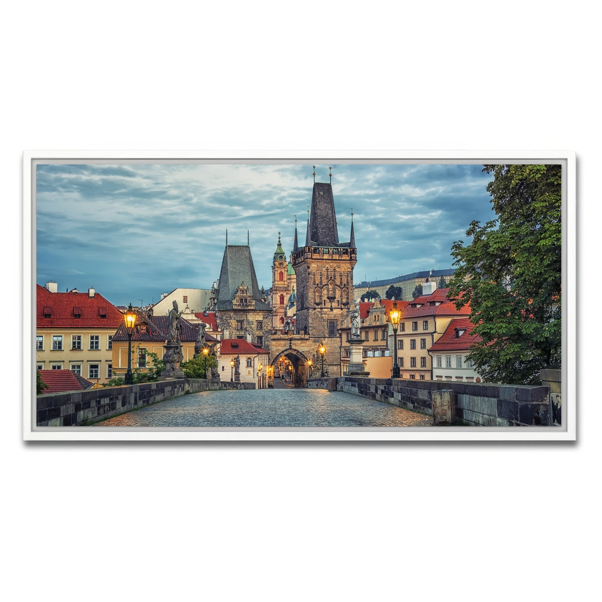 AUTO-MOCKUP WHITE | Charles Bridge | 1 Piece | White Framed Canvas | group=2x1