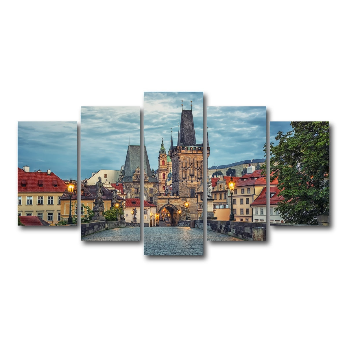 AUTO-MOCKUP WHITE | Charles Bridge | 5 Piece | Gallery Wrap Canvas | group=5_normal