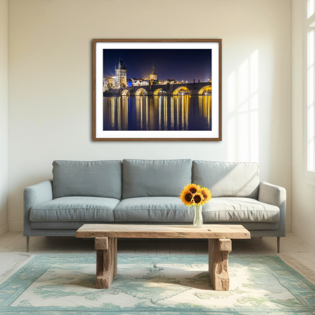 AUTO-MOCKUP ROOM | Charles Bridge with Old Town Bridge Tower Wall Art