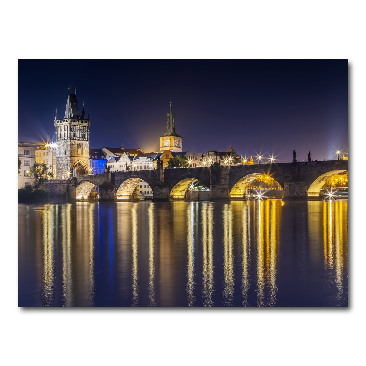 AUTO-MOCKUP WHITE | Charles Bridge with Old Town Bridge Tower | 1 Piece | Gallery Wrap Canvas | group=4x3