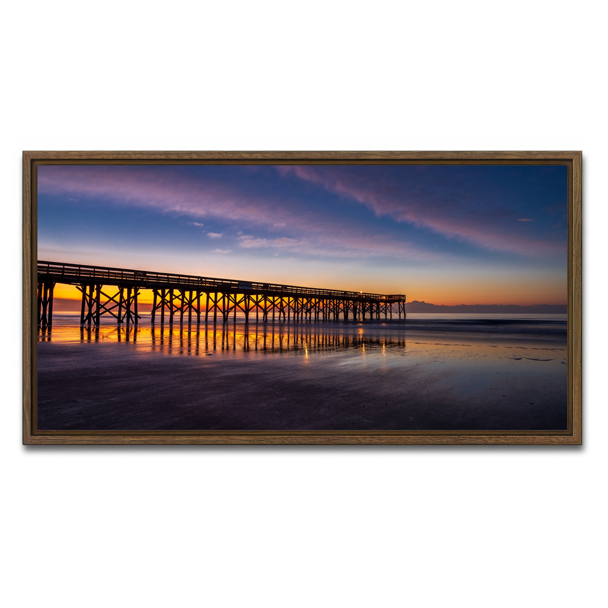 AUTO-MOCKUP WHITE | Charleston | 1 Piece | Walnut Framed Canvas | group=2x1