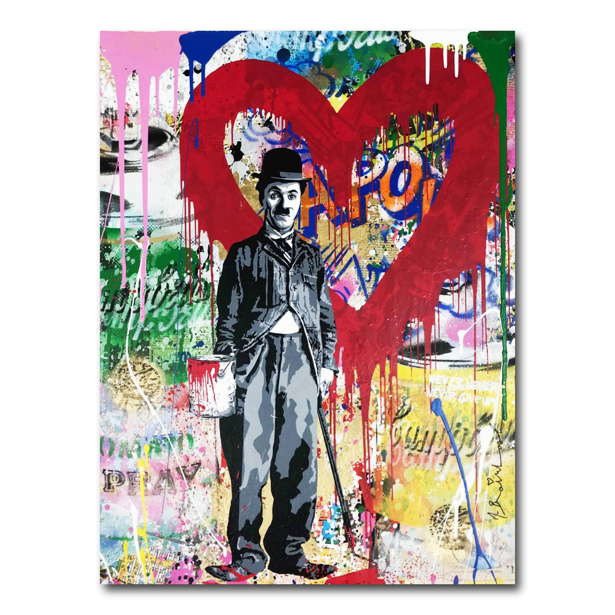 AUTO-MOCKUP WHITE | Charlie In The Mood To Paint | 1 Piece | Gallery Wrap Canvas | group=3x4