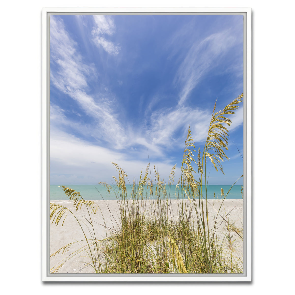AUTO-MOCKUP WHITE | Charming beach scenery | 1 Piece | White Framed Canvas | group=3x4