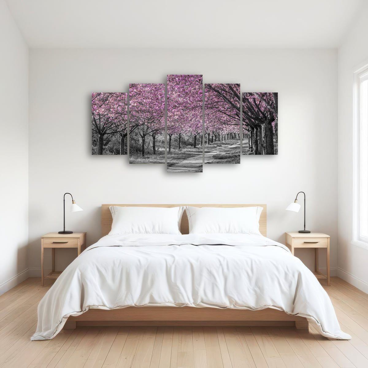 AUTO-MOCKUP ROOM | Charming cherry blossom alley in pink