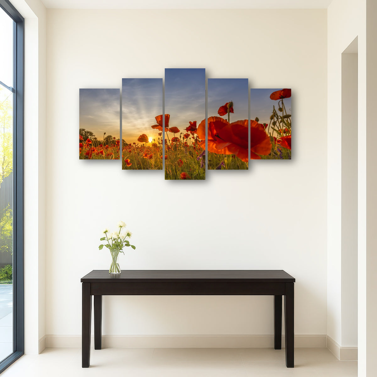 AUTO-MOCKUP ROOM | Charming sunset in poppy field