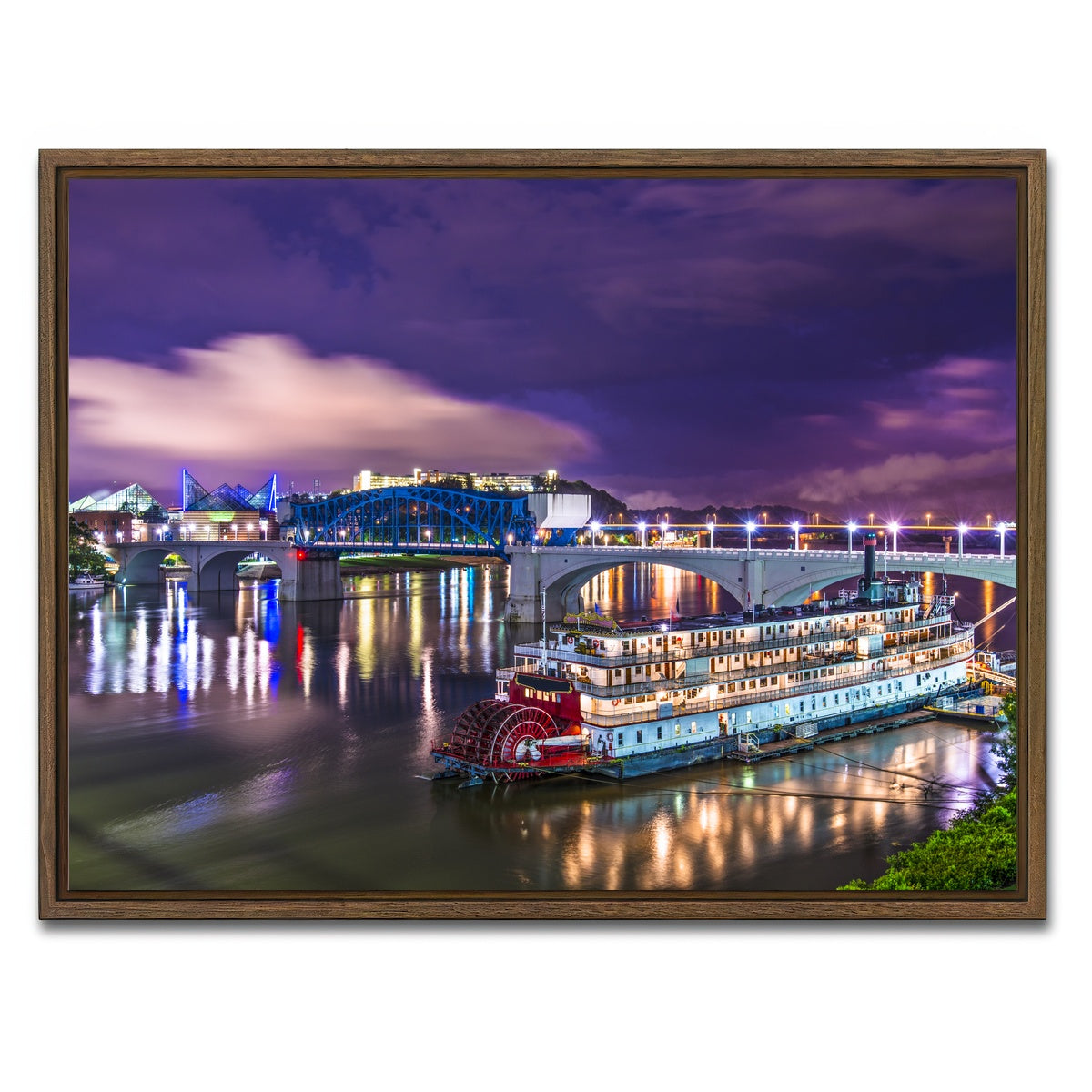 AUTO-MOCKUP WHITE | Chattanooga Aerial | 1 Piece | Walnut Framed Canvas | group=4x3