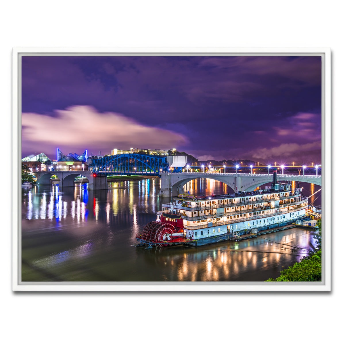 AUTO-MOCKUP WHITE | Chattanooga Aerial | 1 Piece | White Framed Canvas | group=4x3