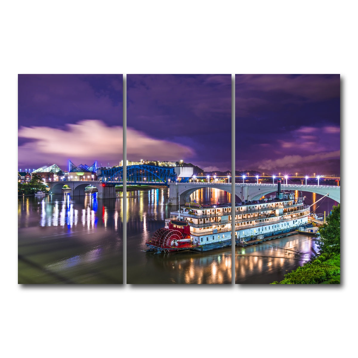 AUTO-MOCKUP WHITE | Chattanooga Aerial | 3 Piece | Gallery Wrap Canvas | group=12x24