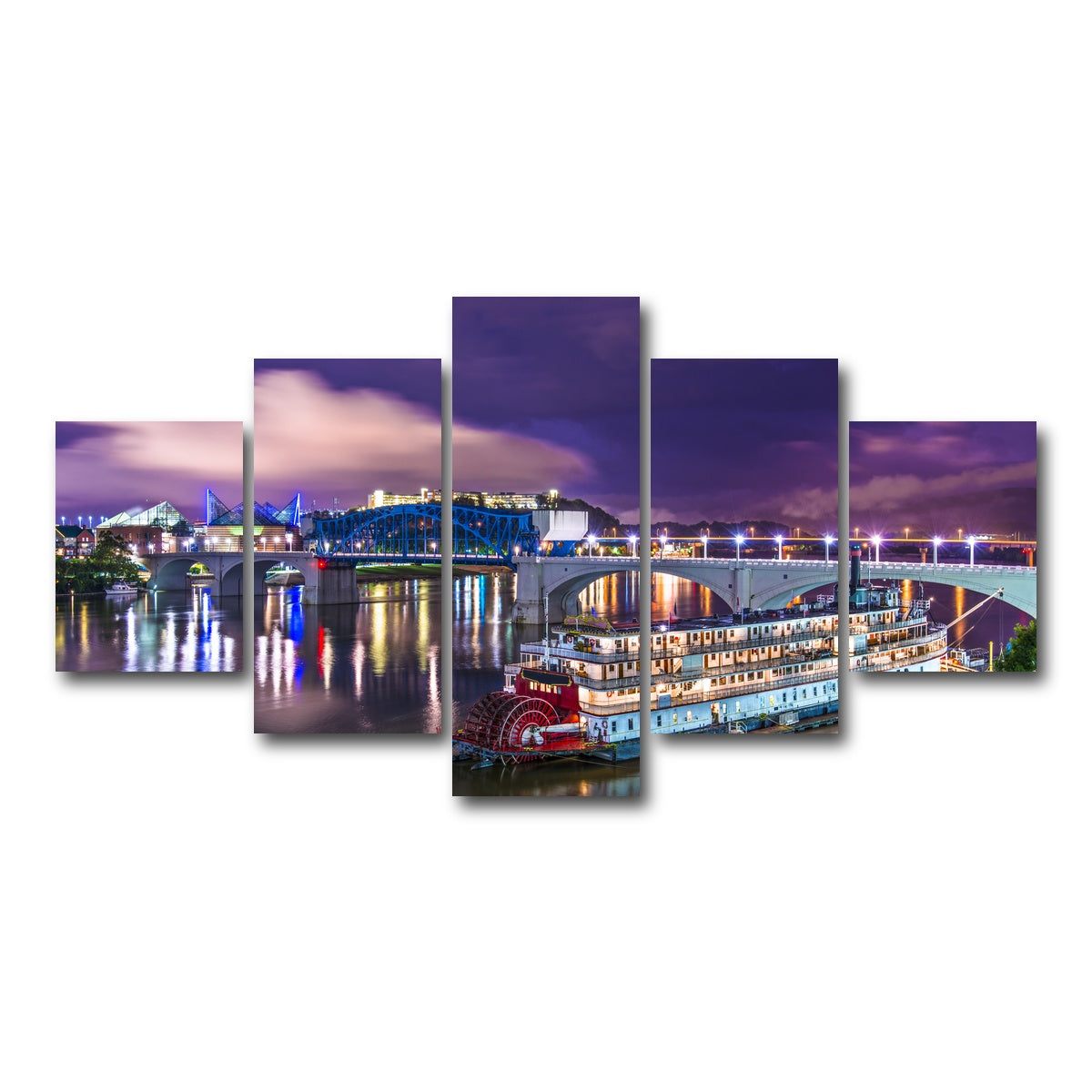 AUTO-MOCKUP WHITE | Chattanooga Aerial | 5 Piece | Gallery Wrap Canvas | group=5_short