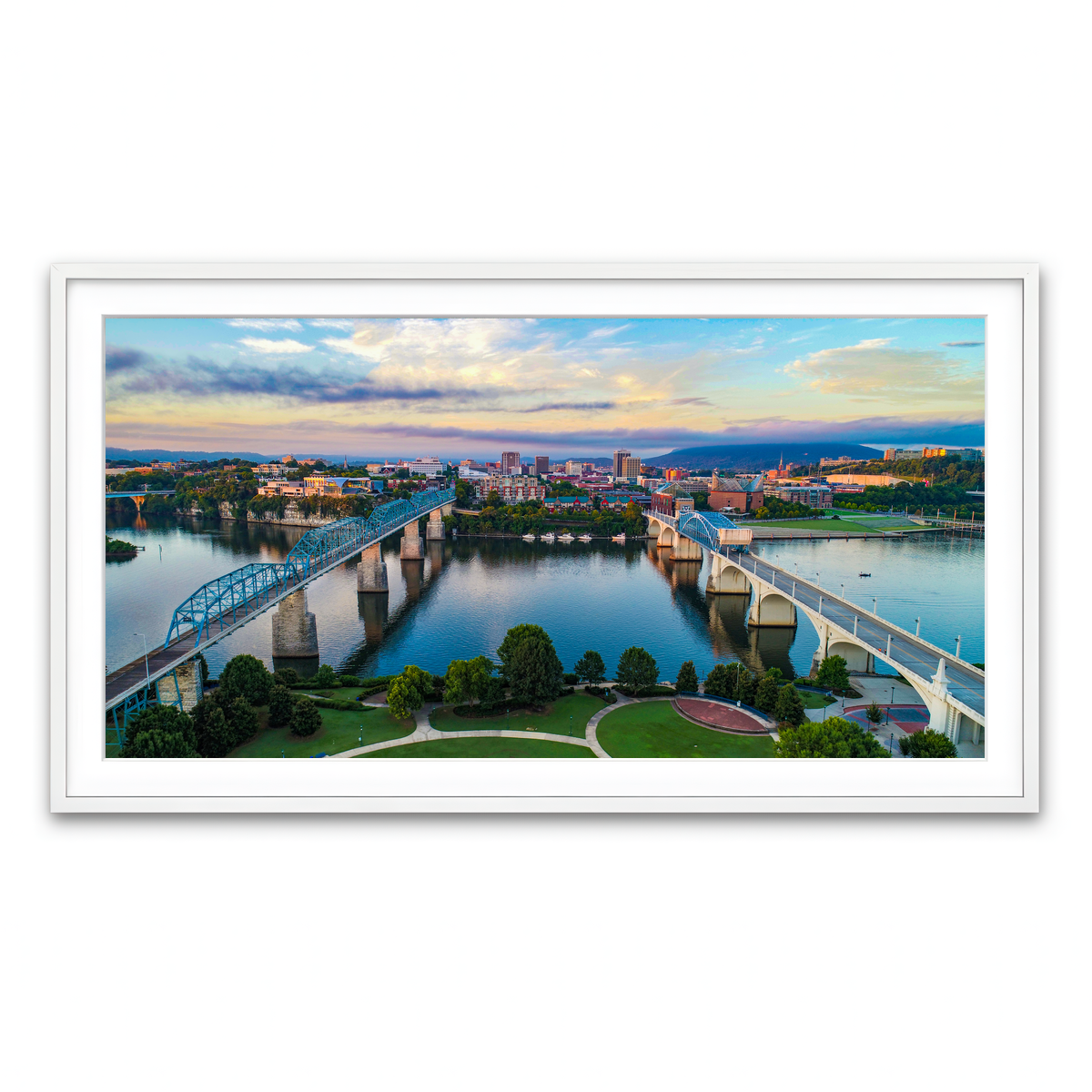 Framed Print 2x1 White