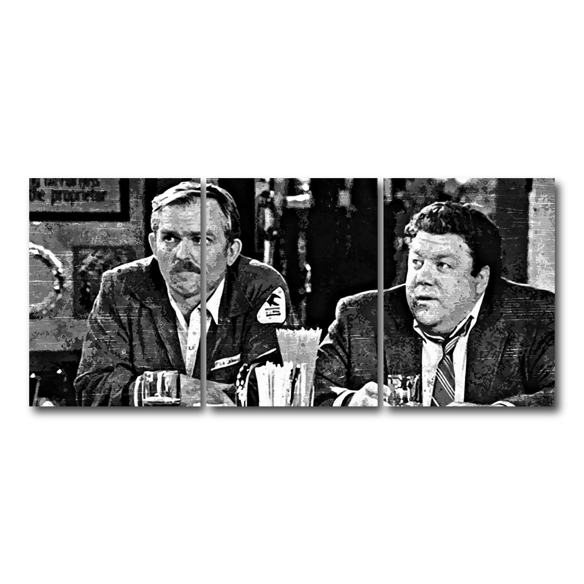 AUTO-MOCKUP WHITE | Cheers grayscale | 3 Piece | Gallery Wrap Canvas | group=18x24