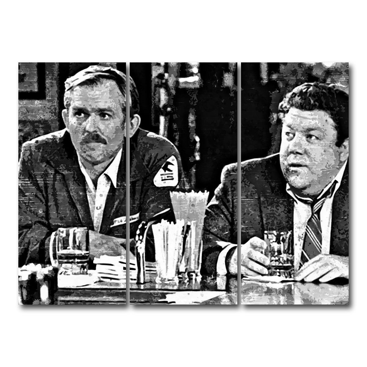 AUTO-MOCKUP WHITE | Cheers grayscale | 3 Piece | Gallery Wrap Canvas | group=8x18