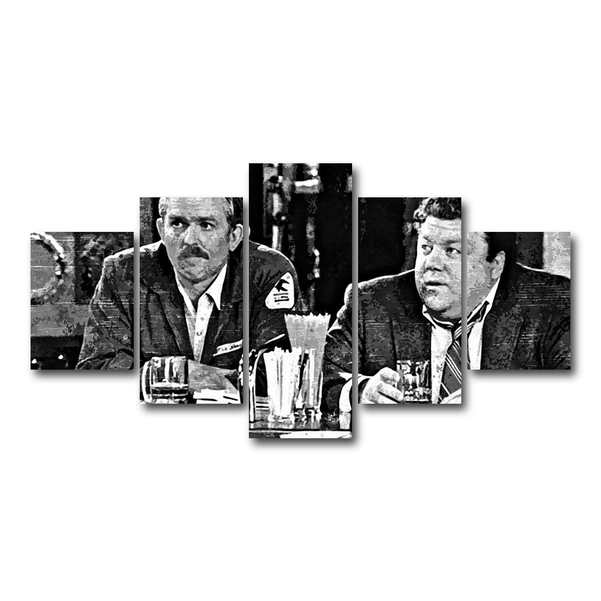 AUTO-MOCKUP WHITE | Cheers grayscale | 5 Piece | Gallery Wrap Canvas | group=5_short