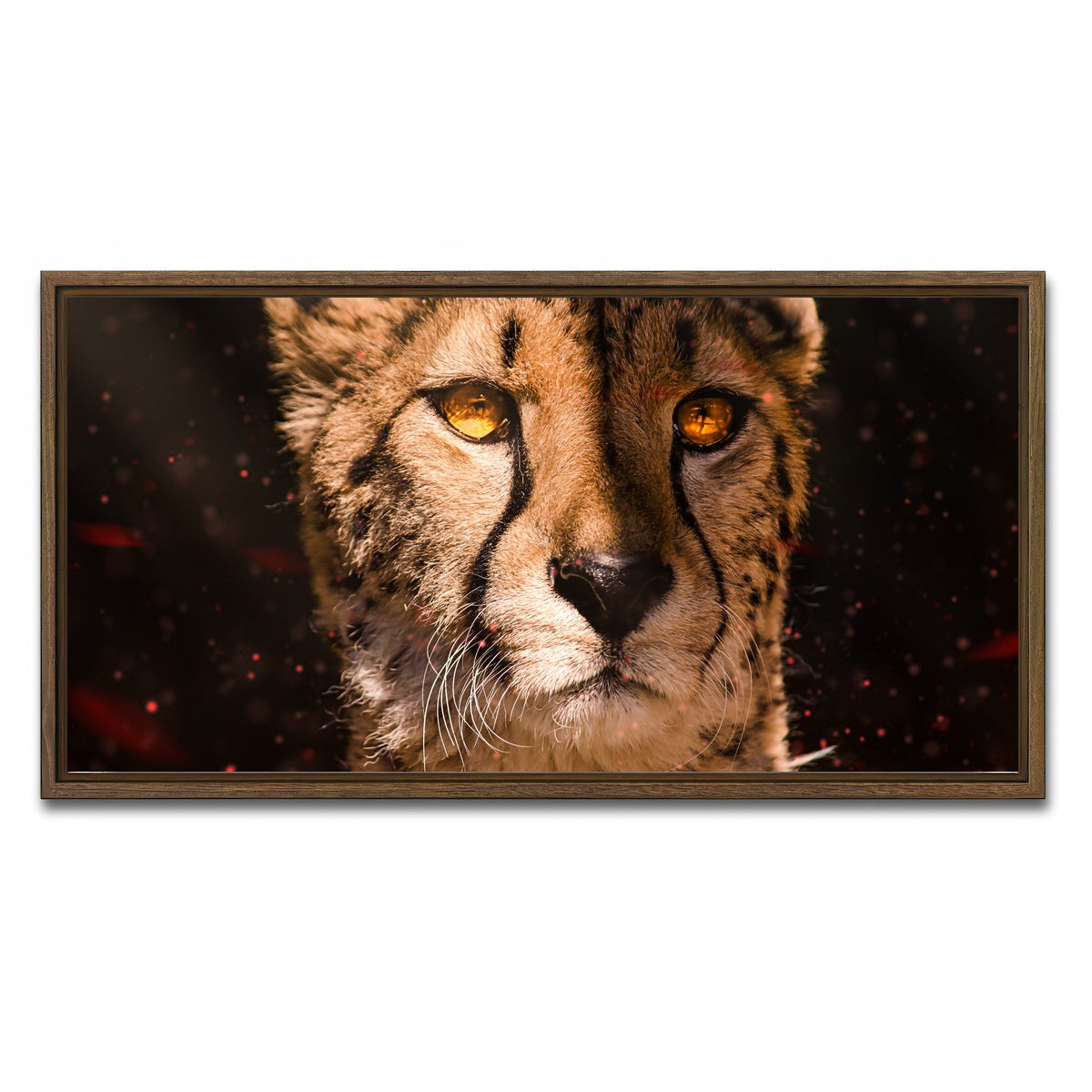 AUTO-MOCKUP WHITE | Cheetah | 1 Piece | Walnut Framed Canvas | group=2x1