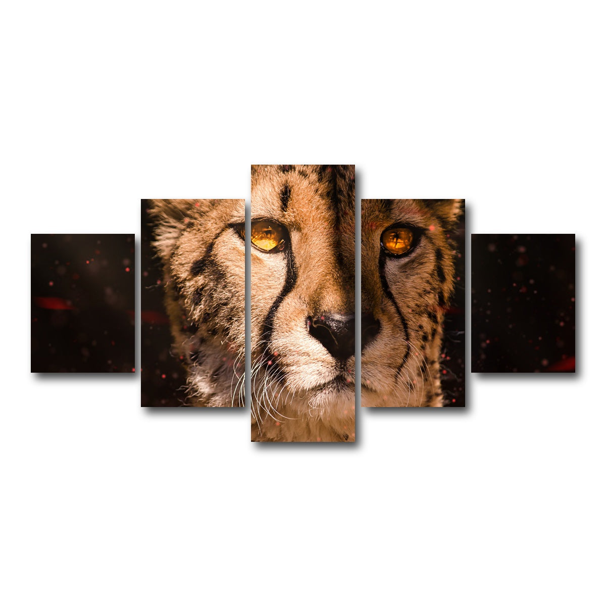 AUTO-MOCKUP WHITE | Cheetah | 5 Piece | Gallery Wrap Canvas | group=5_short