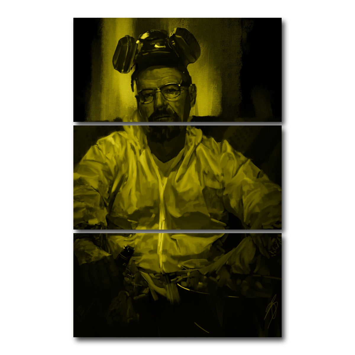 AUTO-MOCKUP WHITE | Chemistry Teacher | 3 Piece | Gallery Wrap Canvas | group=12x24_stacked