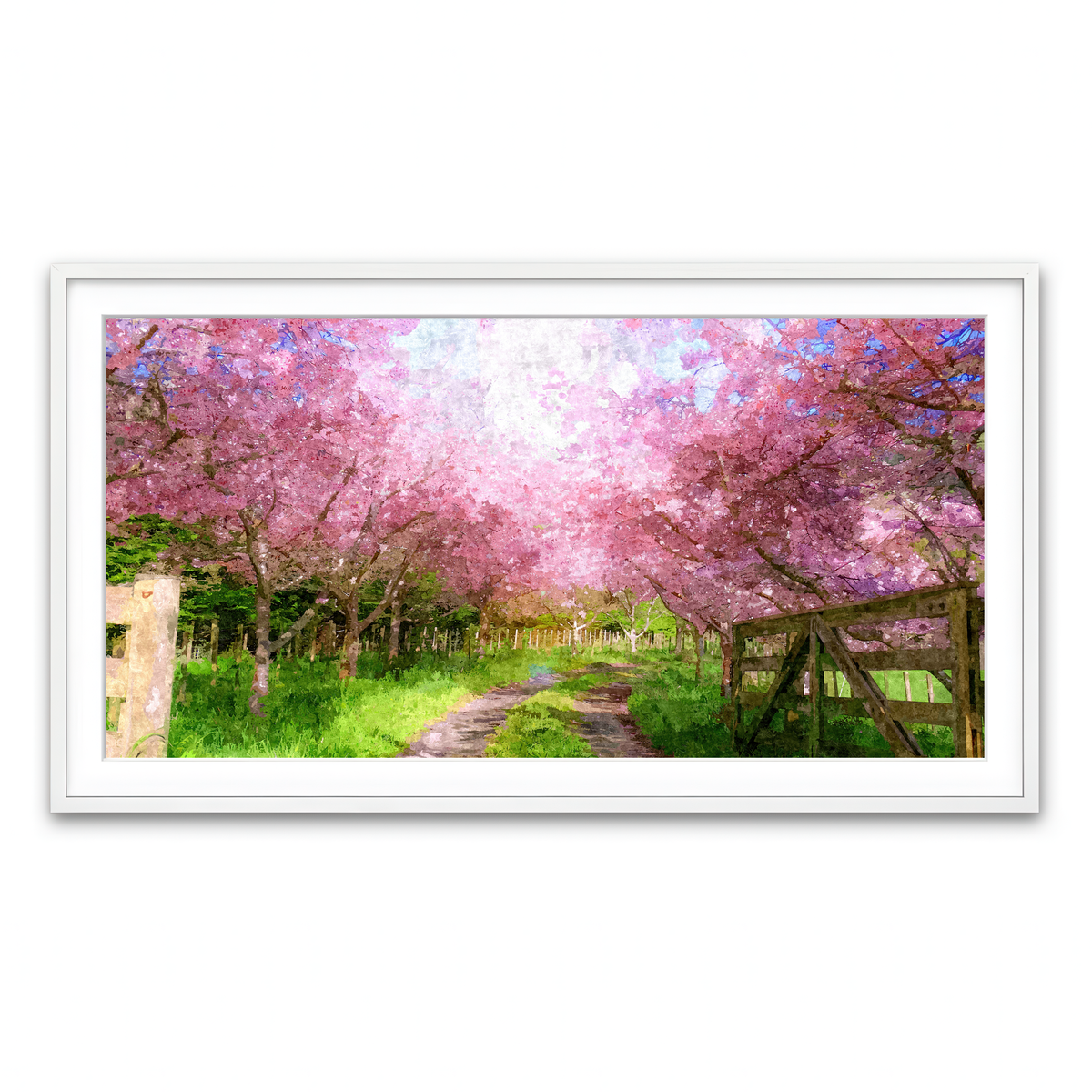 Framed Print 2x1 White