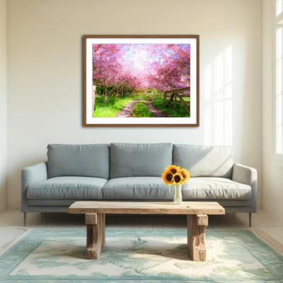 AUTO-MOCKUP ROOM | Cherry Blossom Lane Wall Art