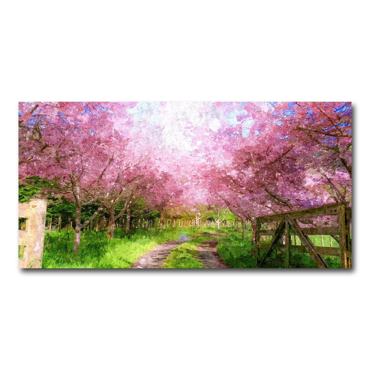 AUTO-MOCKUP WHITE | Cherry Blossom Lane | 1 Piece | Gallery Wrap Canvas | group=2x1