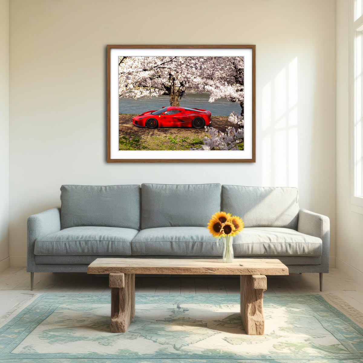 AUTO-MOCKUP ROOM | Cherry Blossom Wall Art