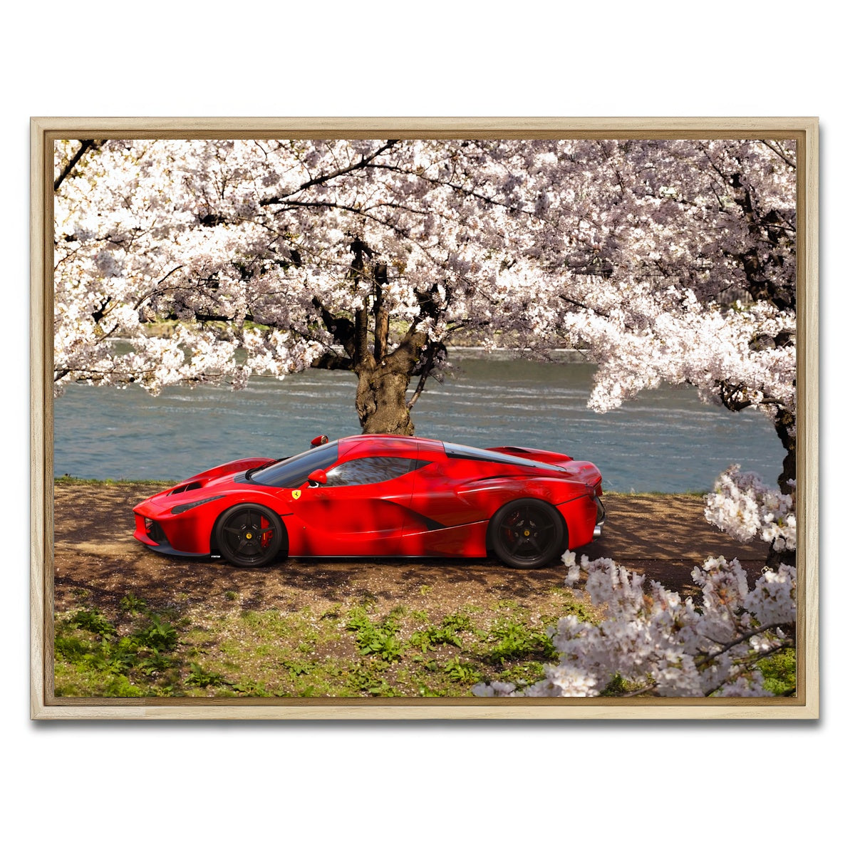 AUTO-MOCKUP WHITE | Cherry Blossom | 1 Piece | Natural Framed Canvas | group=4x3