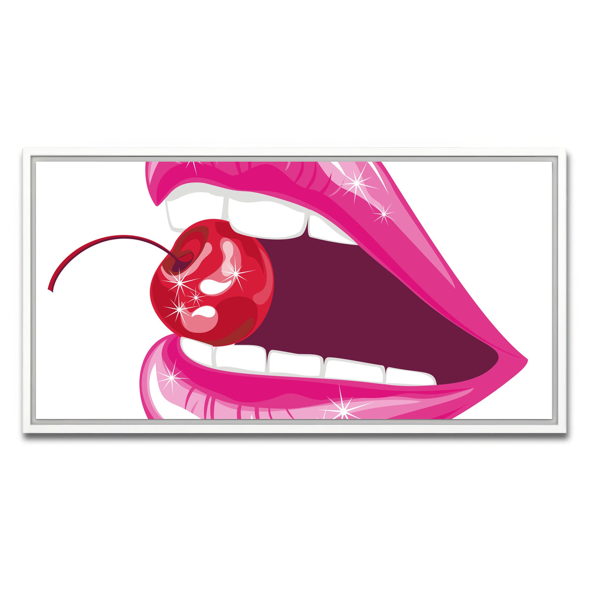 AUTO-MOCKUP WHITE | Cherry Lips | 1 Piece | White Framed Canvas | group=2x1