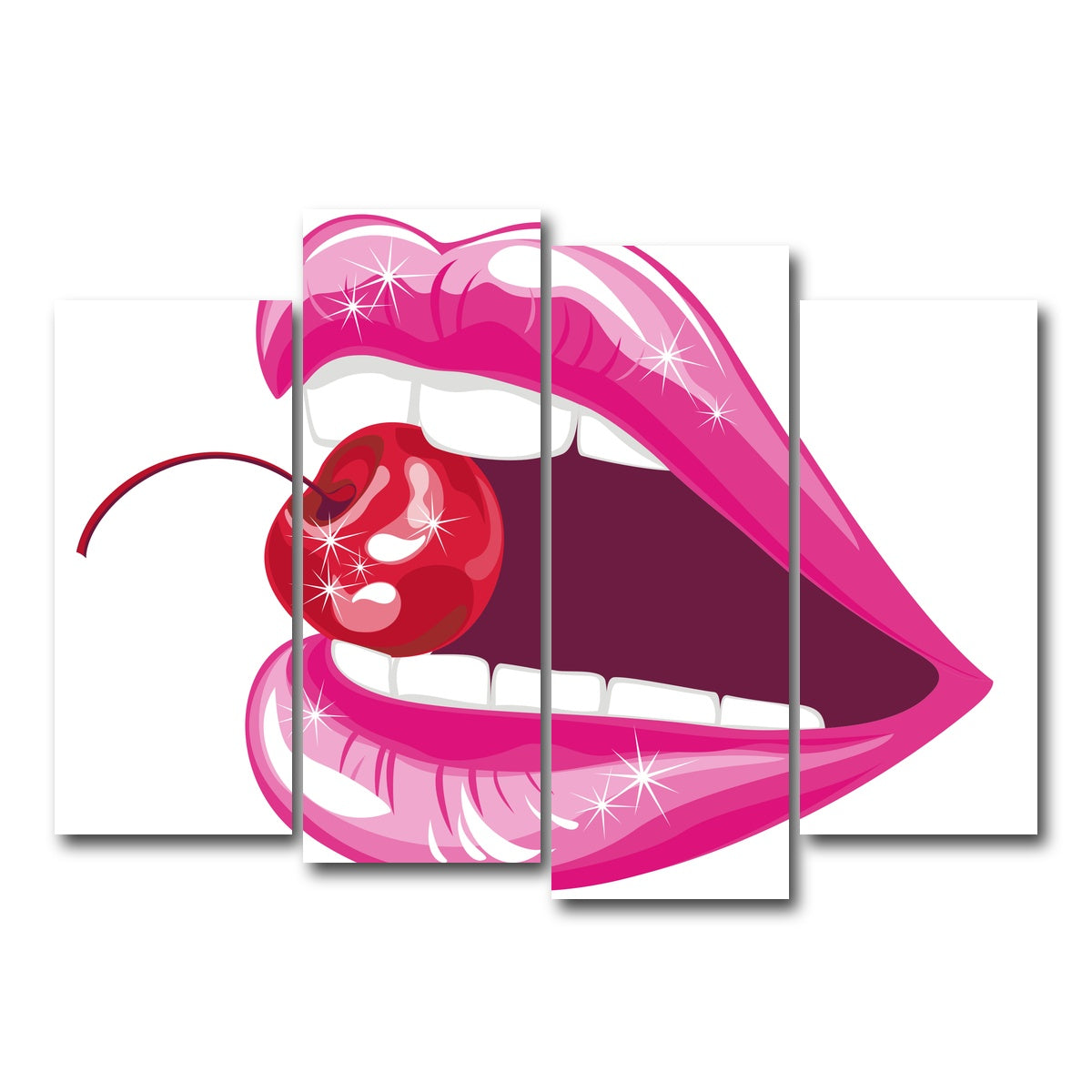 AUTO-MOCKUP WHITE | Cherry Lips | 4 Piece | Gallery Wrap Canvas | group=4_normal