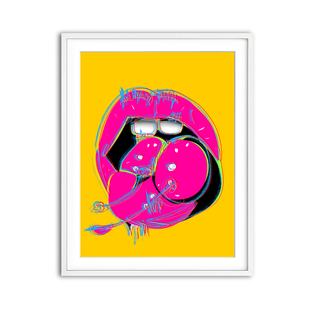 Framed Print 3x4 White