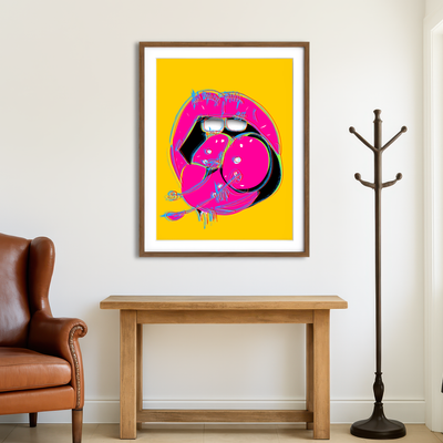 AUTO-MOCKUP ROOM | Cherry Mouth Wall Art