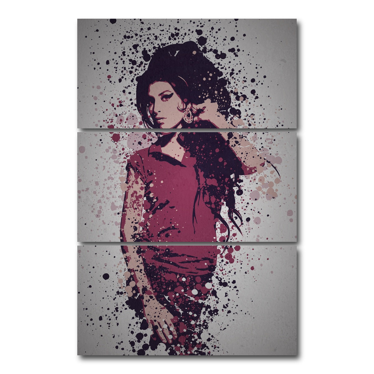 AUTO-MOCKUP WHITE | Cherry Wine | 3 Piece | Gallery Wrap Canvas | group=12x24_stacked