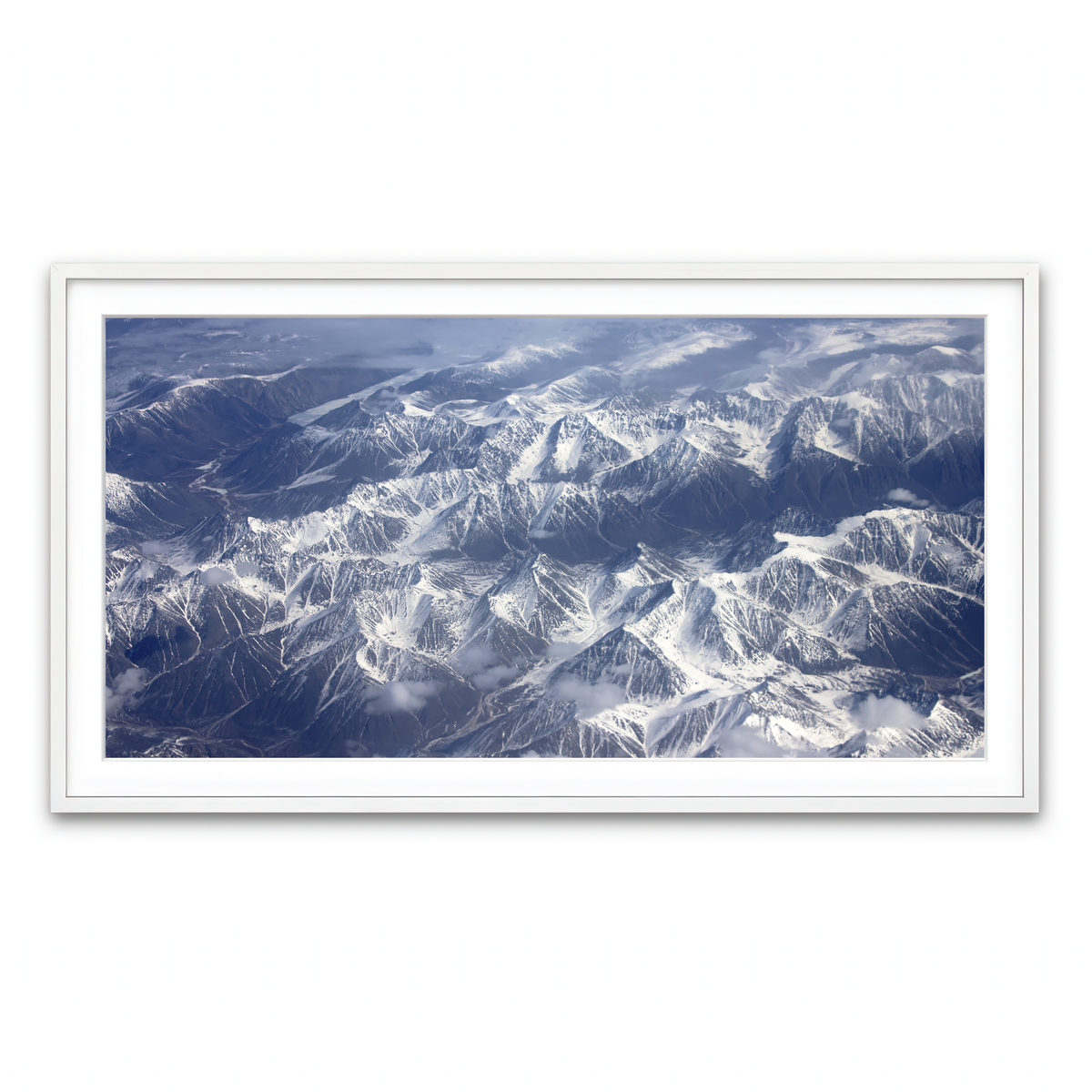 Framed Print 2x1 White