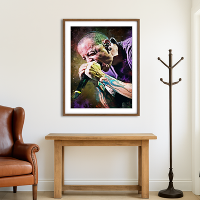 AUTO-MOCKUP ROOM | Chester Bennington Paint Wall Art