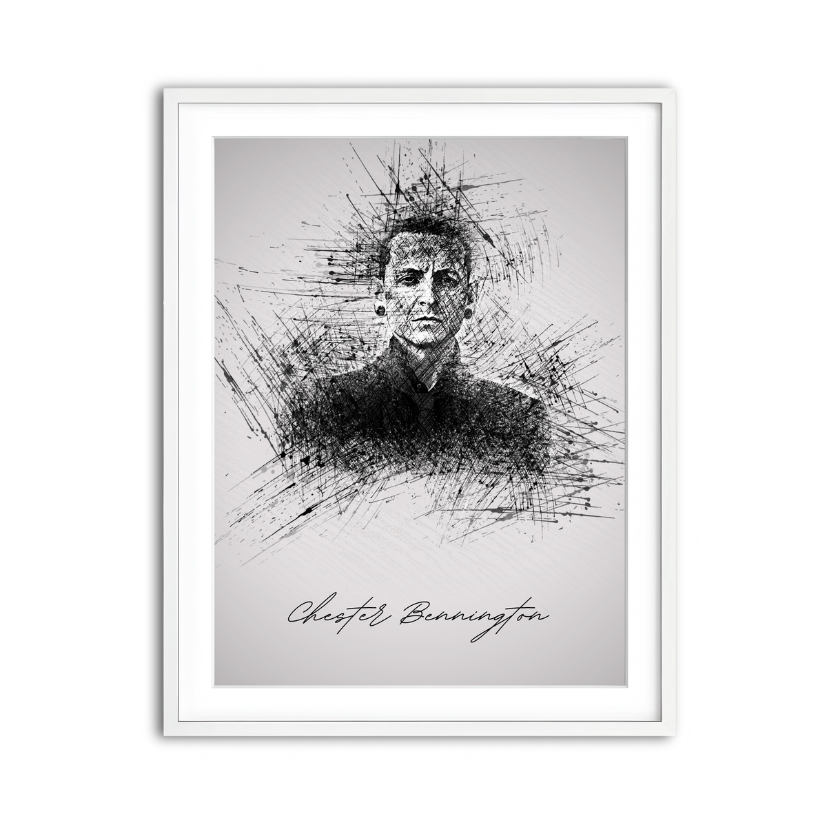 Framed Print 3x4 White