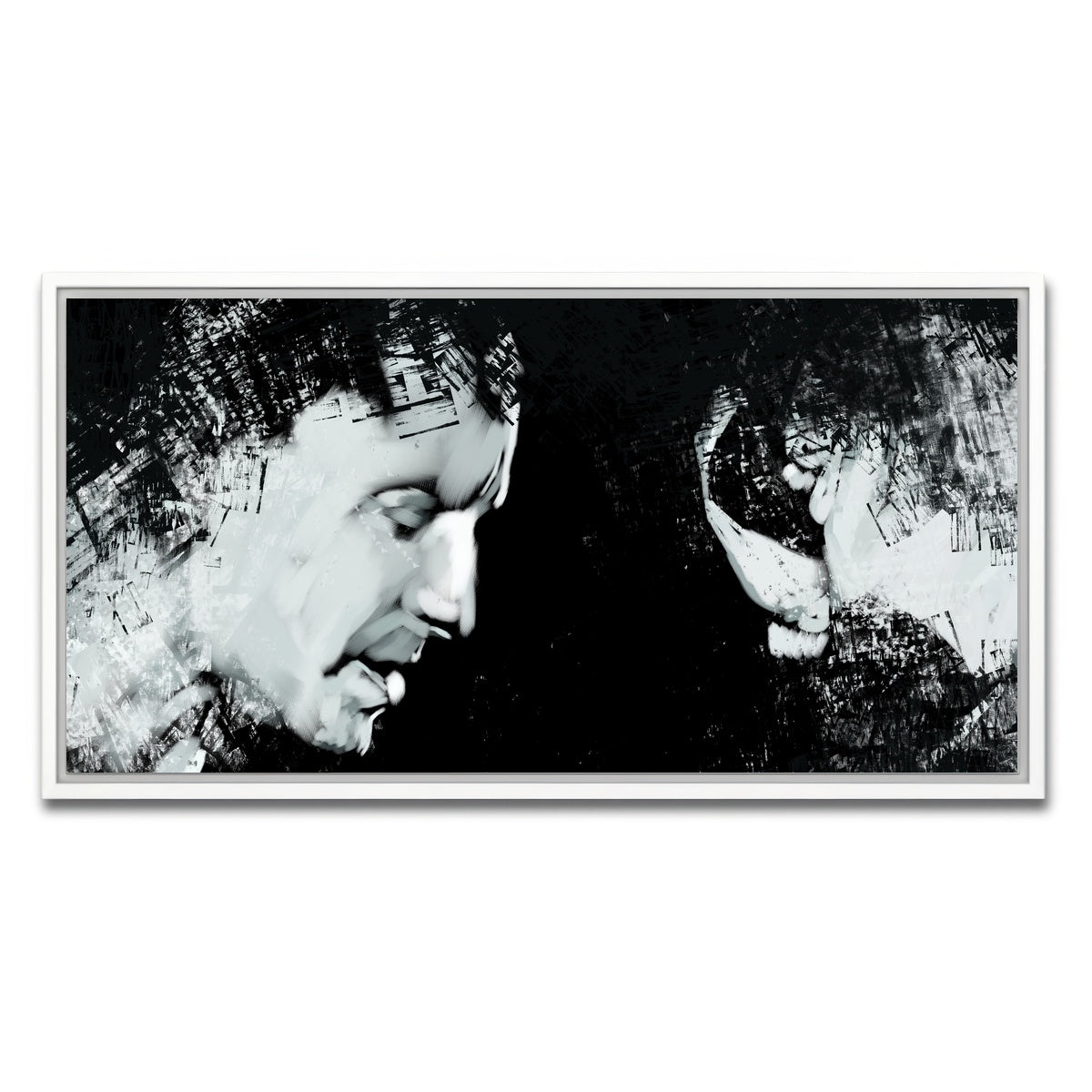 AUTO-MOCKUP WHITE | Chester Bennington | 1 Piece | White Framed Canvas | group=2x1