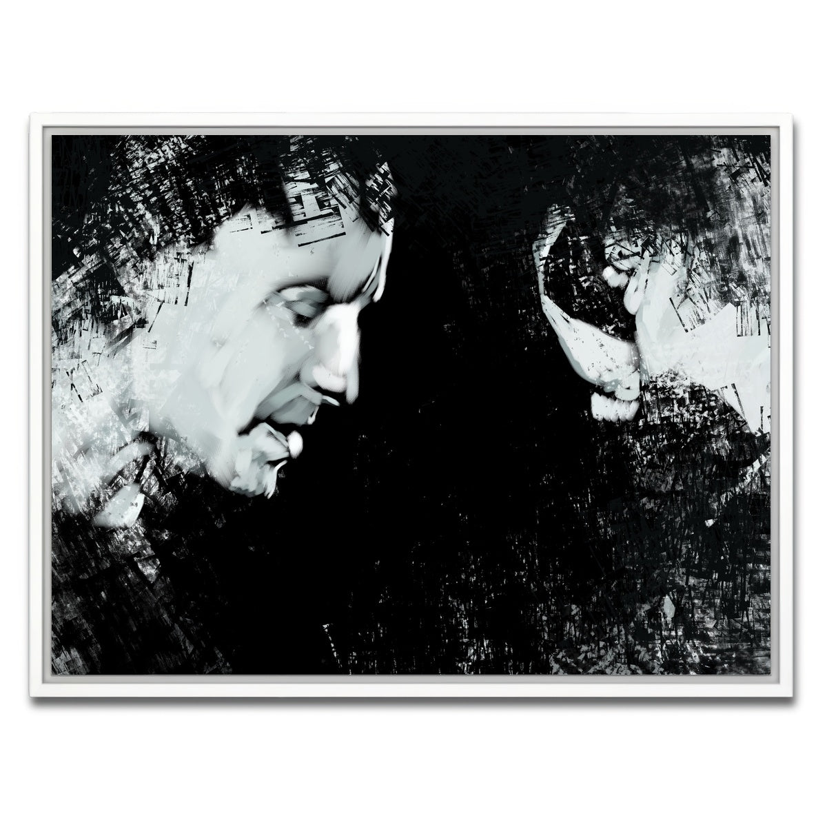 AUTO-MOCKUP WHITE | Chester Bennington | 1 Piece | White Framed Canvas | group=4x3