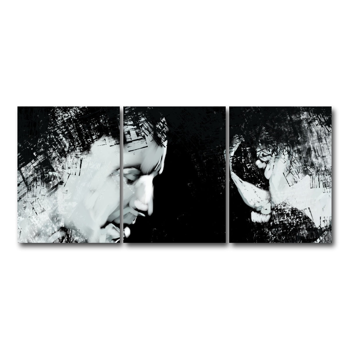 AUTO-MOCKUP WHITE | Chester Bennington | 3 Piece | Gallery Wrap Canvas | group=18x24