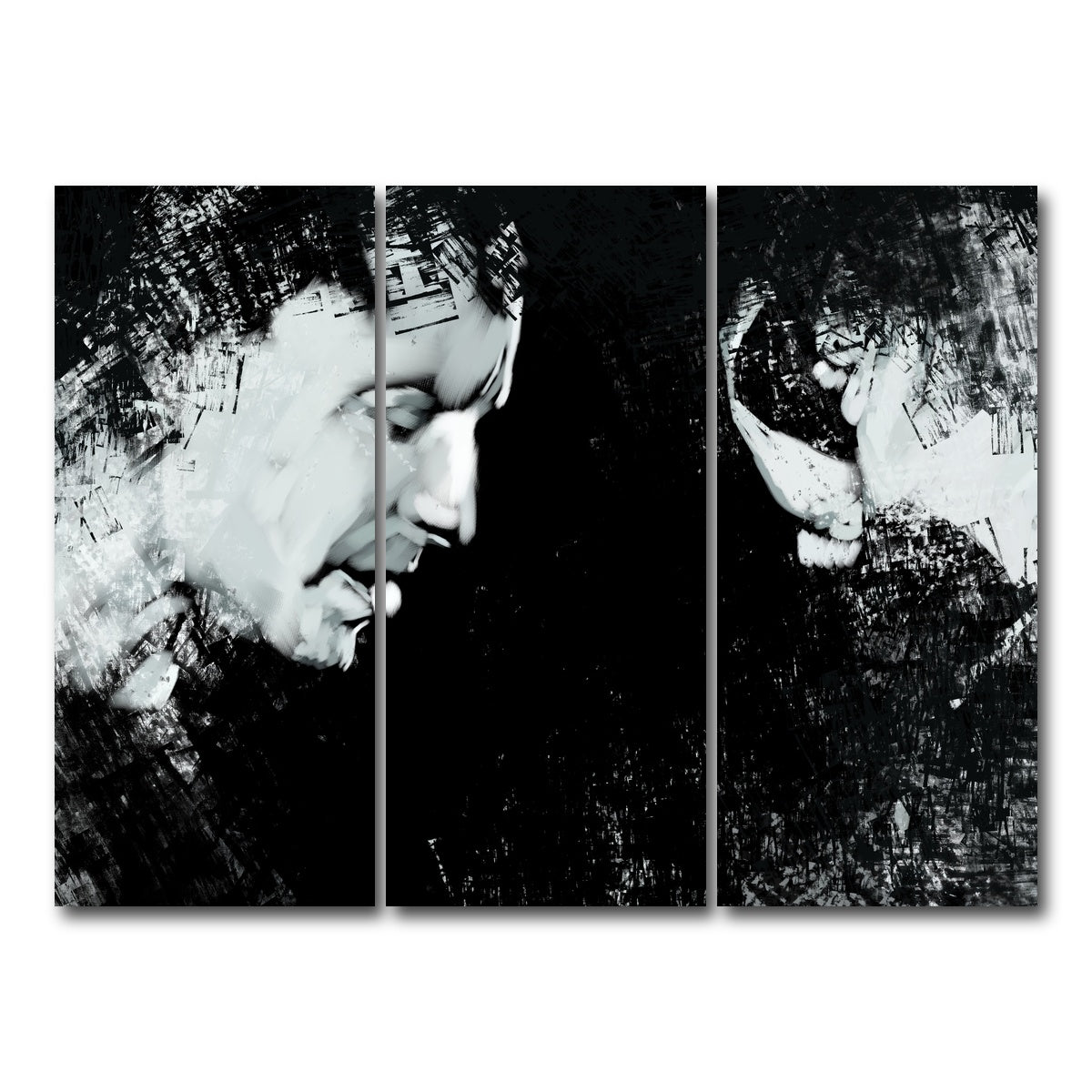 AUTO-MOCKUP WHITE | Chester Bennington | 3 Piece | Gallery Wrap Canvas | group=8x18