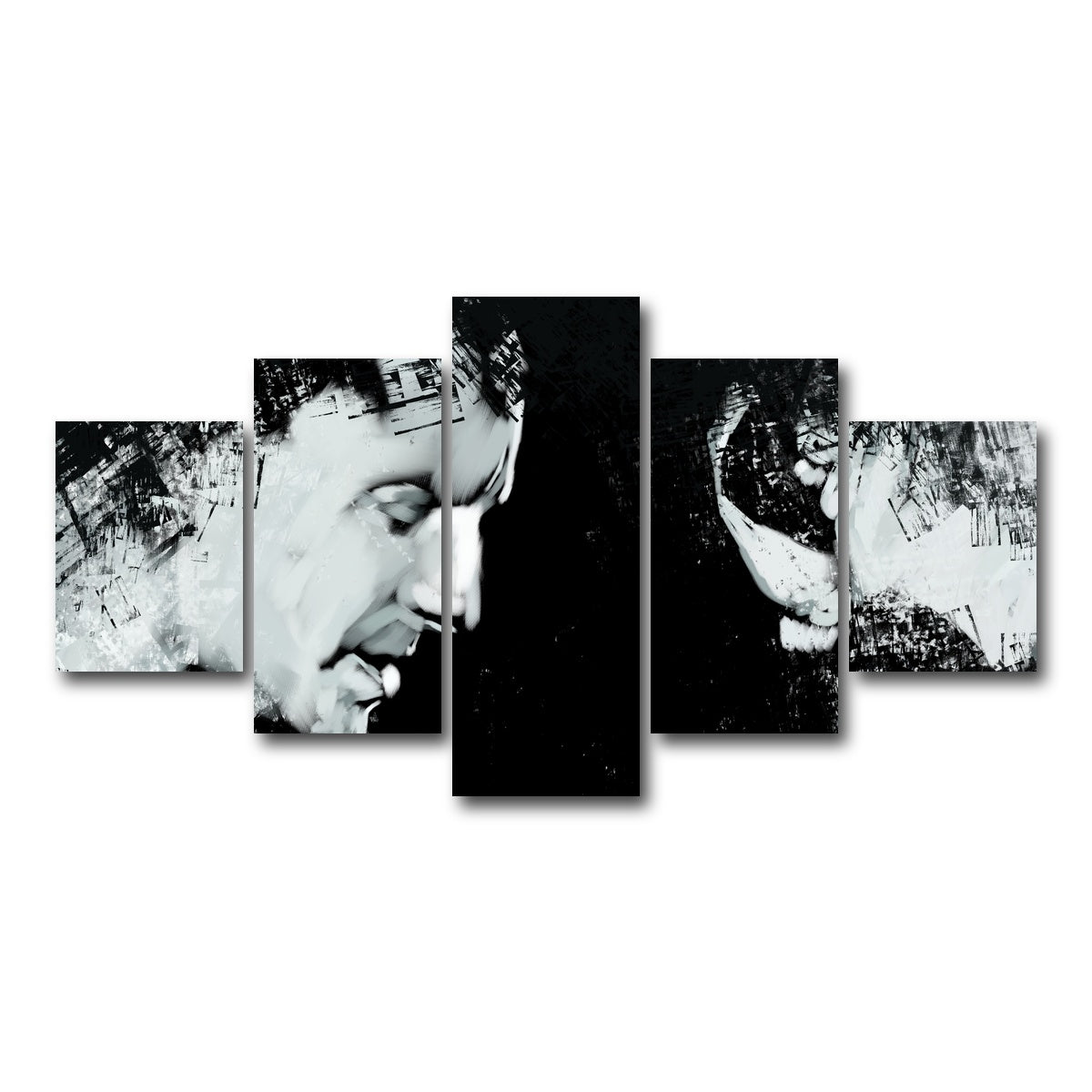 AUTO-MOCKUP WHITE | Chester Bennington | 5 Piece | Gallery Wrap Canvas | group=5_short