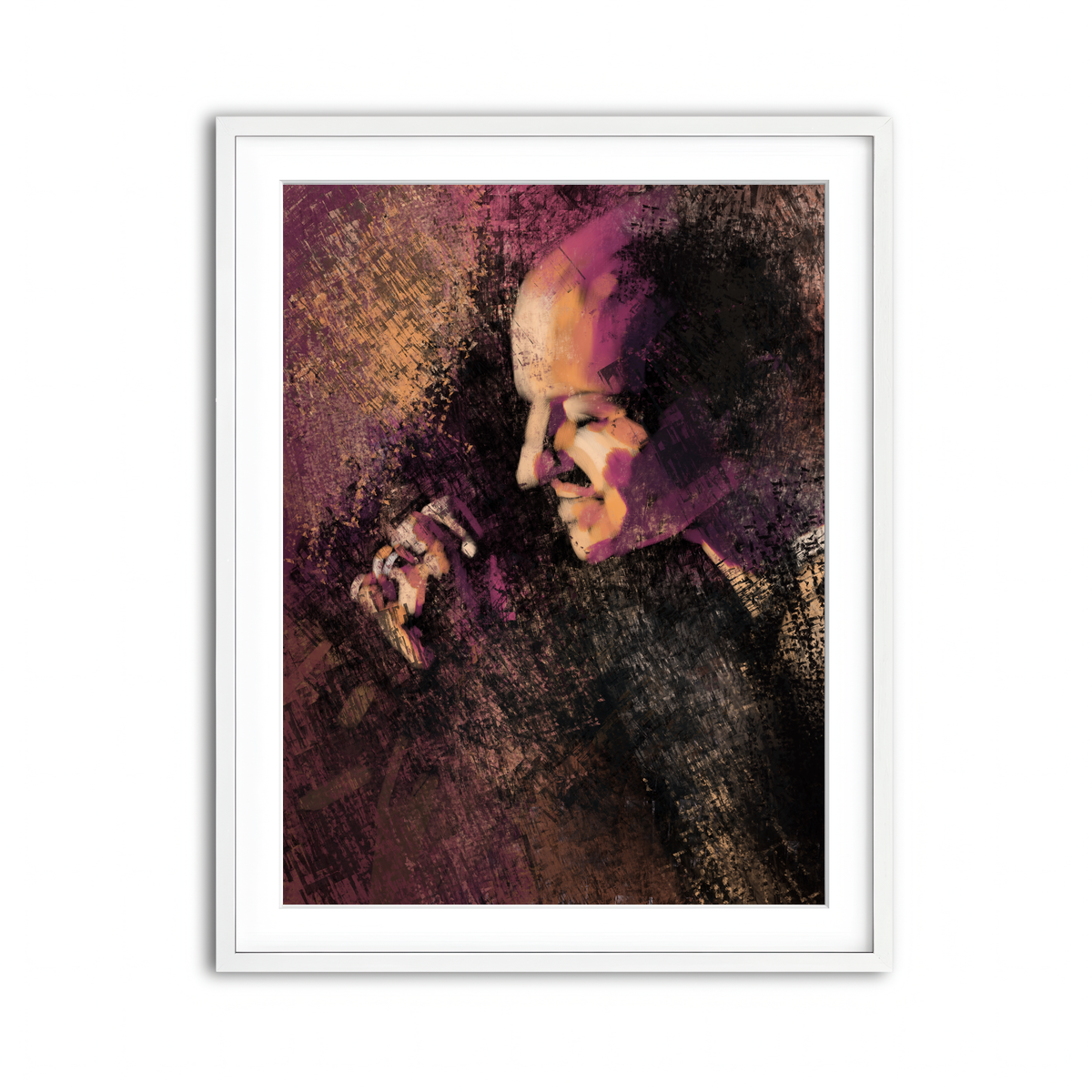 Framed Print 3x4 White