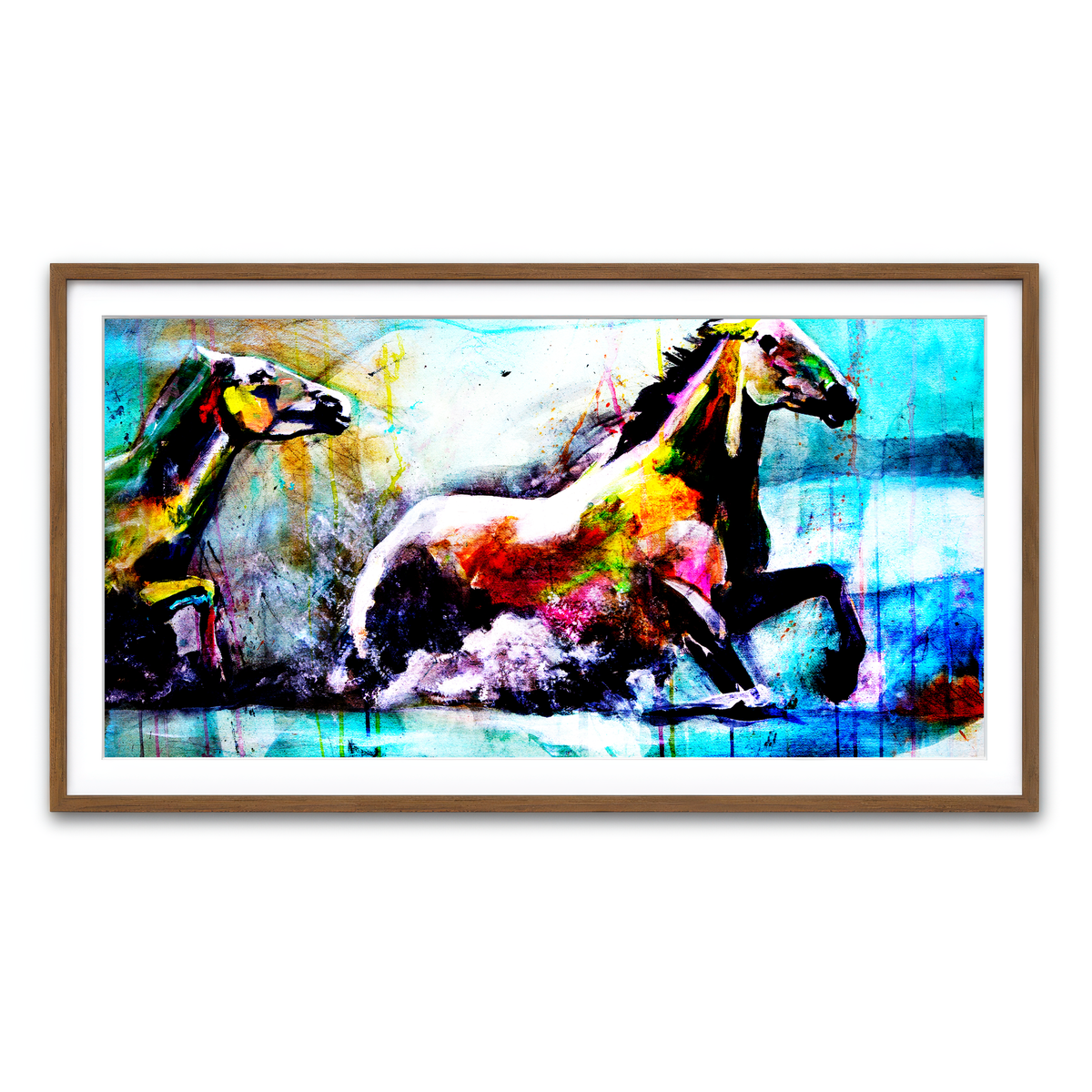 Framed Print 2x1 Walnut