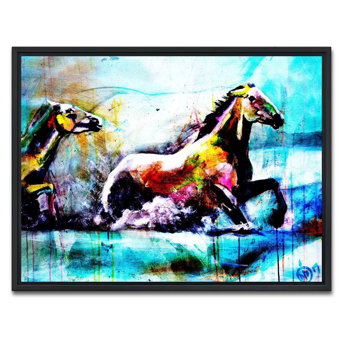 AUTO-MOCKUP WHITE | Chevaux | 1 Piece | Black Framed Canvas | group=4x3