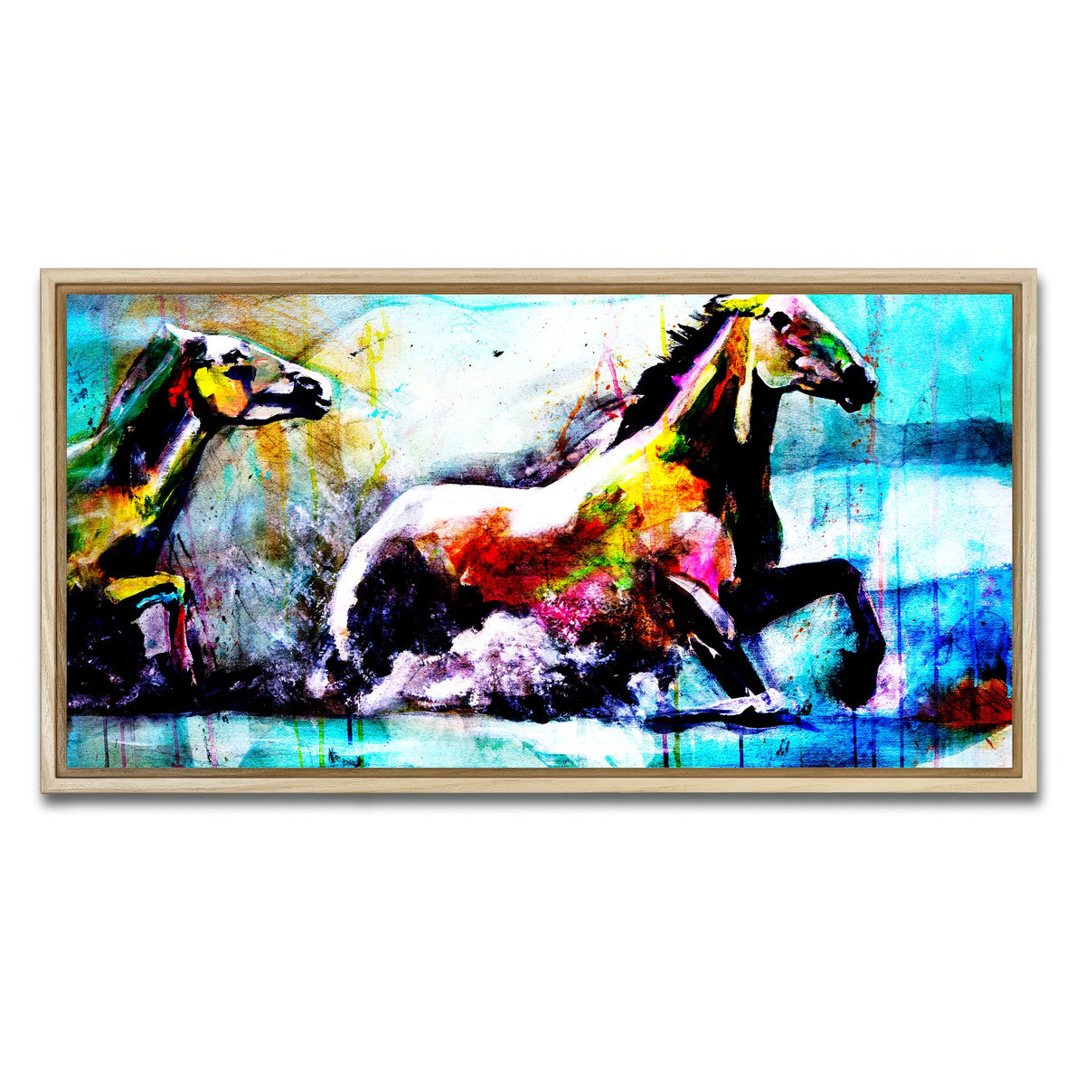 AUTO-MOCKUP WHITE | Chevaux | 1 Piece | Natural Framed Canvas | group=2x1