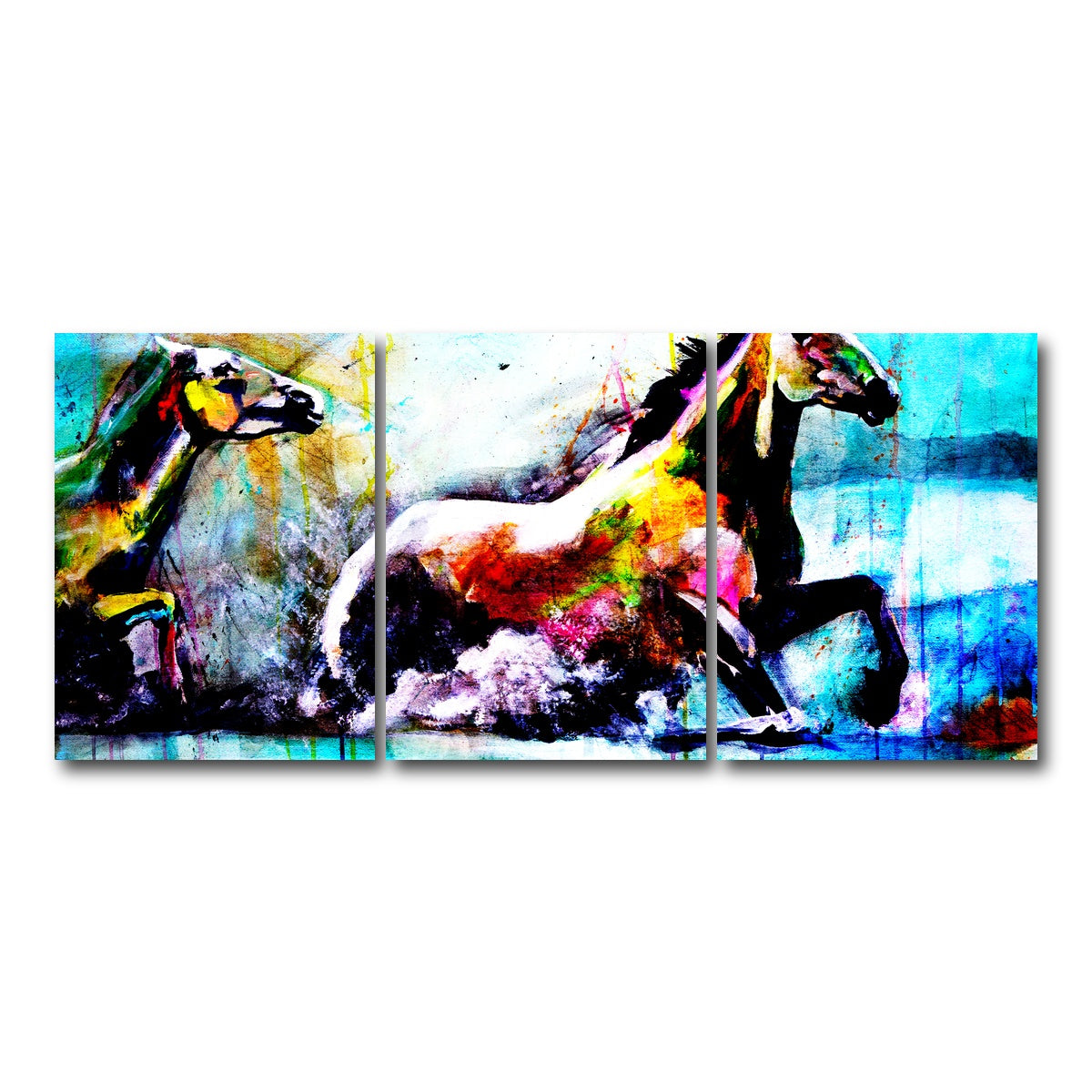 AUTO-MOCKUP WHITE | Chevaux | 3 Piece | Gallery Wrap Canvas | group=18x24
