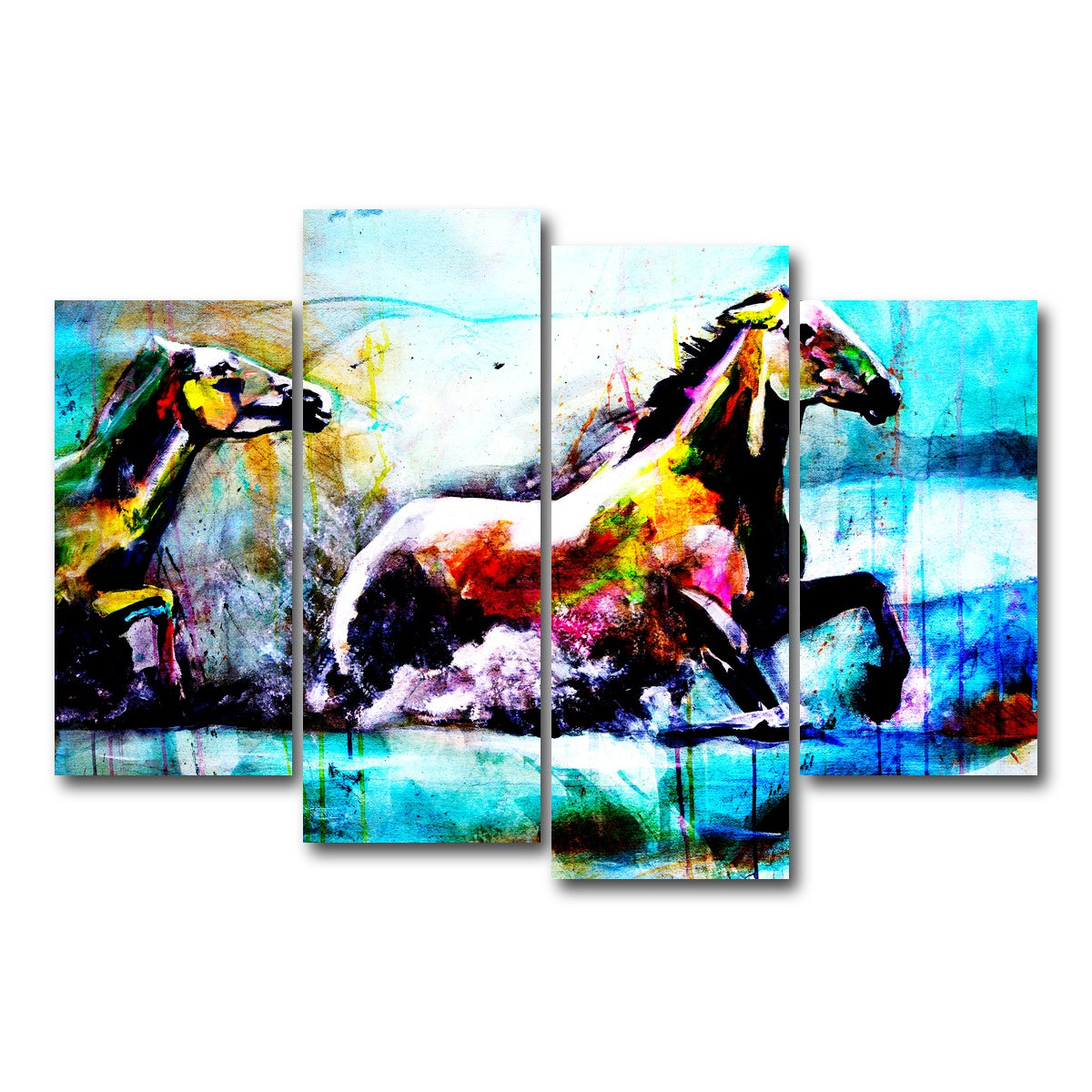 AUTO-MOCKUP WHITE | Chevaux | 4 Piece | Gallery Wrap Canvas | group=4_short