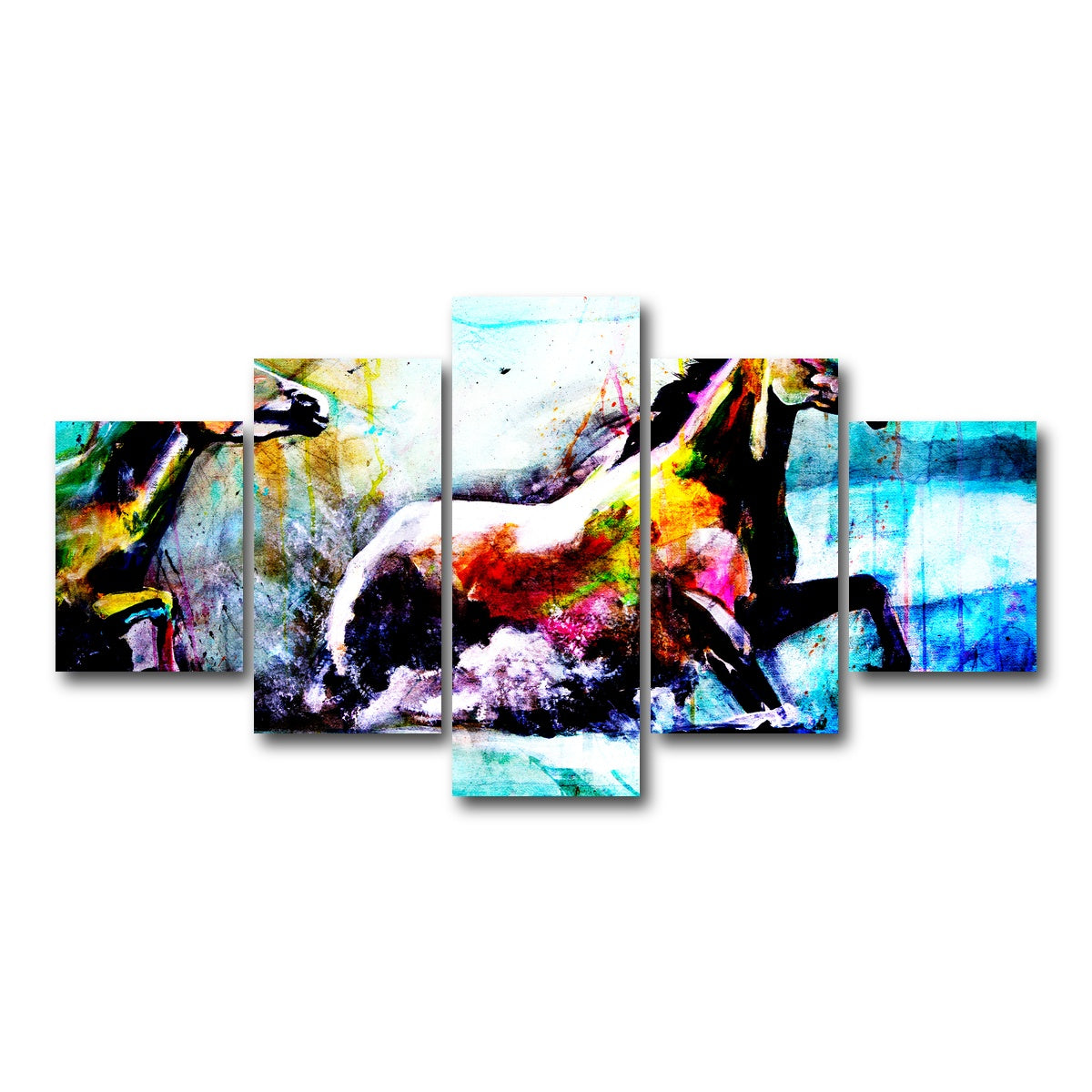 AUTO-MOCKUP WHITE | Chevaux | 5 Piece | Gallery Wrap Canvas | group=5_short