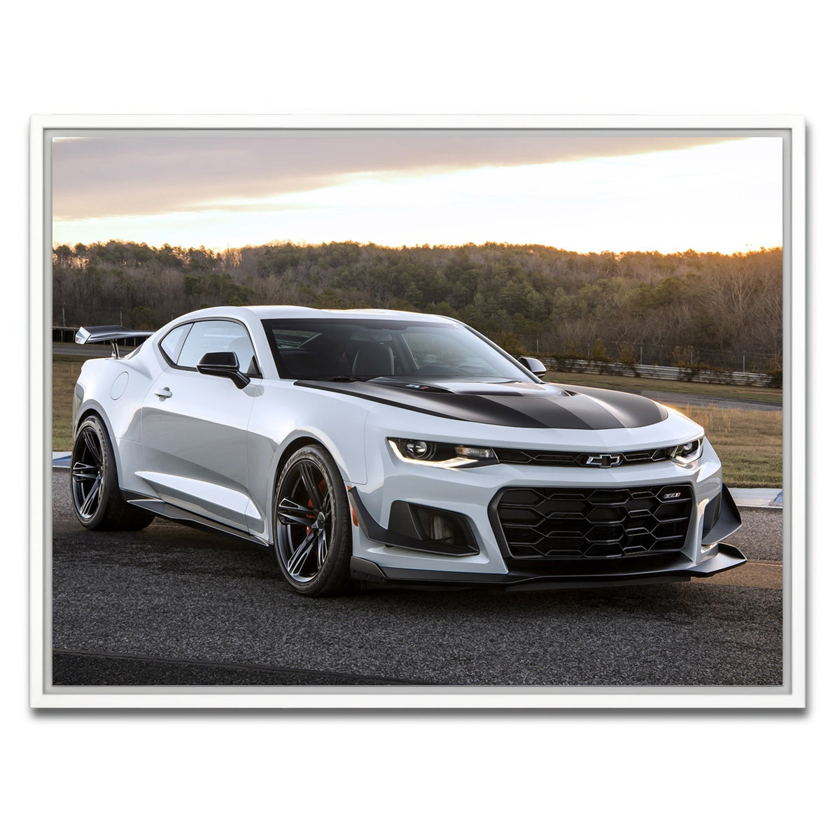 AUTO-MOCKUP WHITE | Chevy Camaro ZL1 | 1 Piece | White Framed Canvas | group=4x3