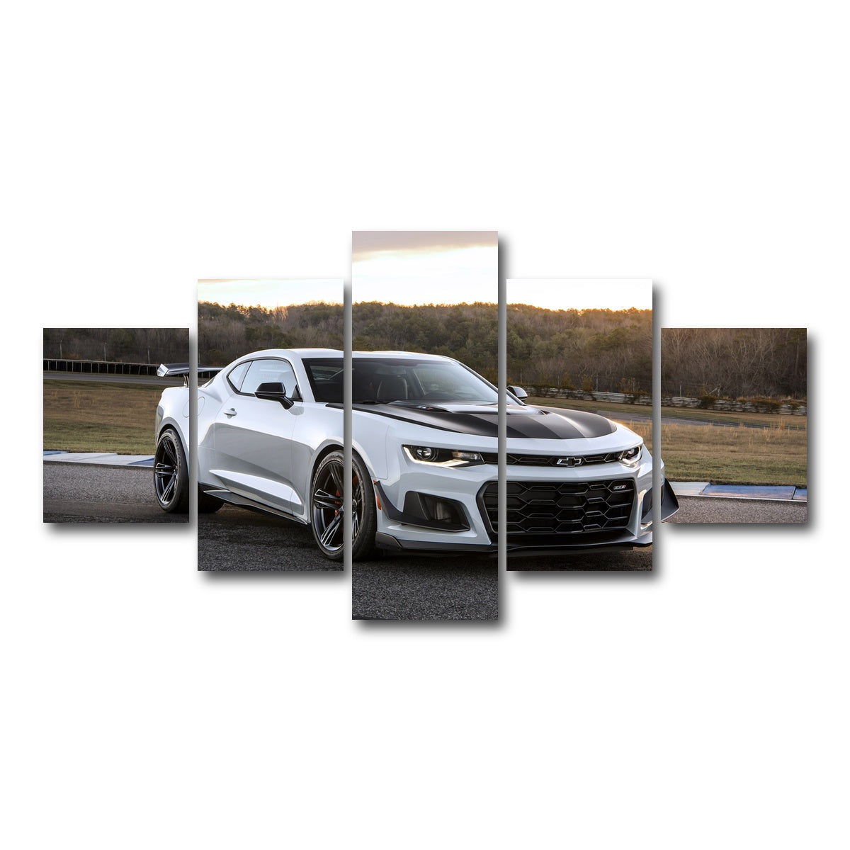 AUTO-MOCKUP WHITE | Chevy Camaro ZL1 | 5 Piece | Gallery Wrap Canvas | group=5_short