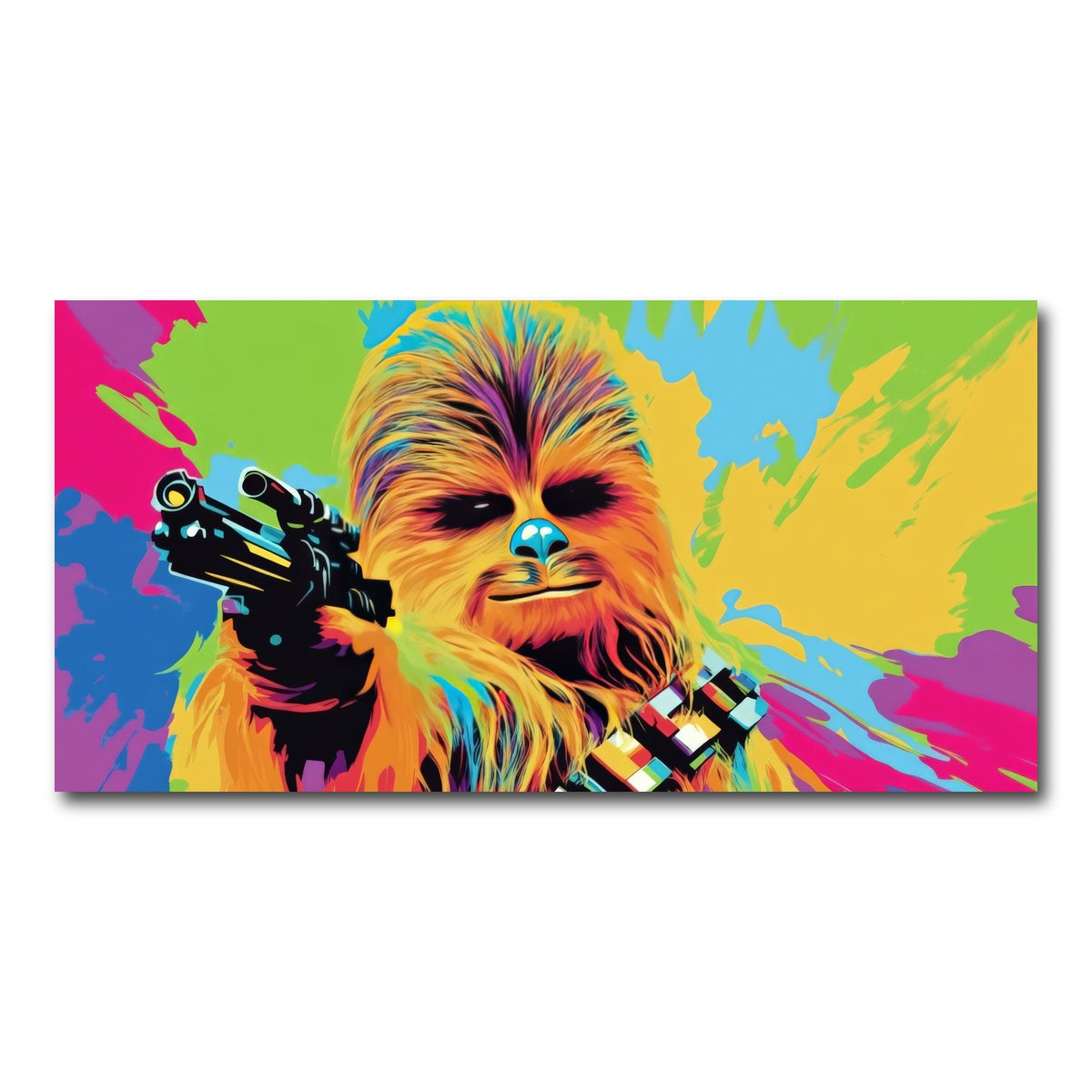 AUTO-MOCKUP WHITE | Chewbacca Color Splash | 1 Piece | Gallery Wrap Canvas | group=2x1